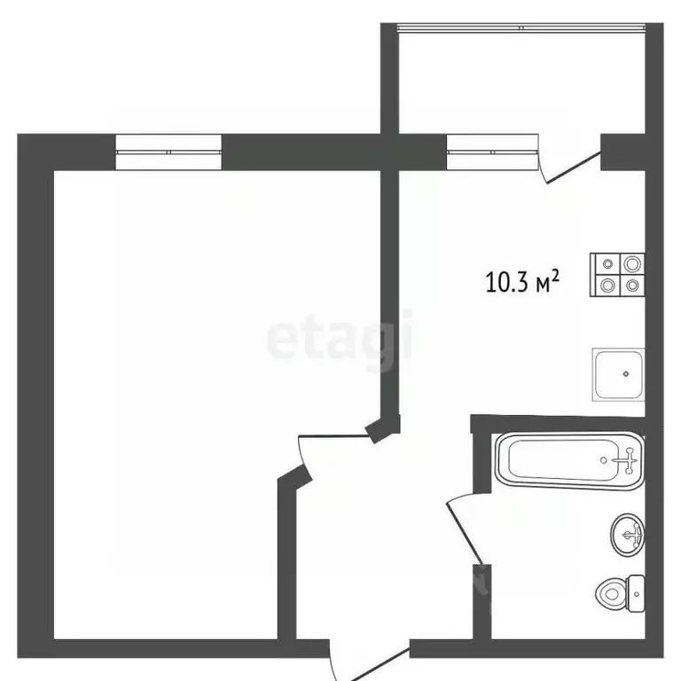 1-к кв. Тамбовская область, Тамбов ул. Агапкина, 5А (37.9 м) - Фото 1