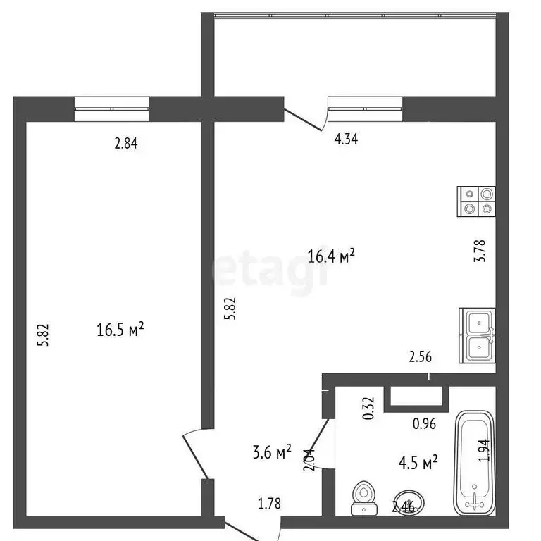 1-комнатная квартира: посёлок Западный, микрорайон Вишнёвая Горка, ... - Фото 1