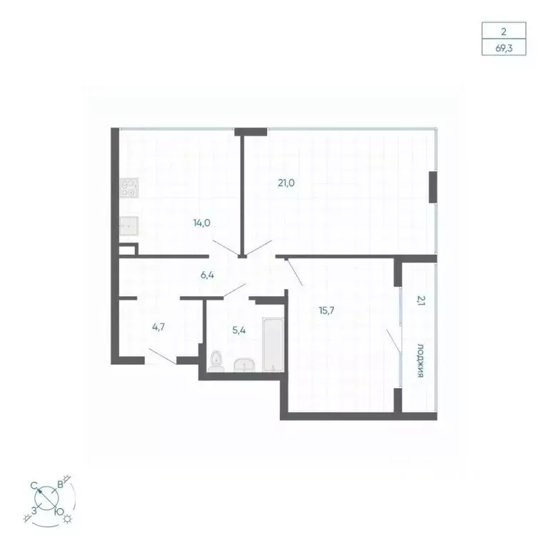 2-к кв. Свердловская область, Екатеринбург ул. Вильгельма де Геннина, ... - Фото 1