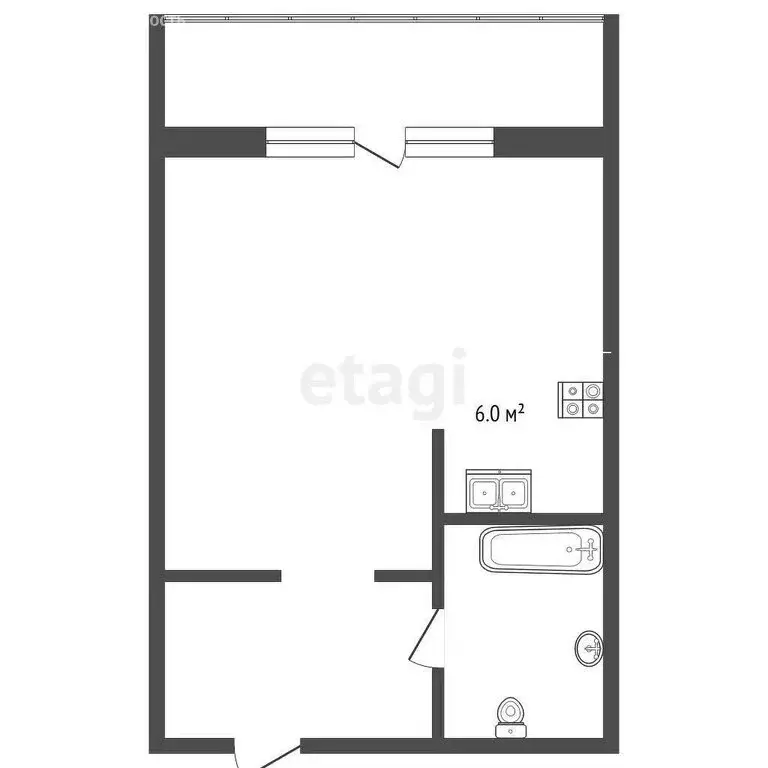 Квартира-студия: Тюмень, улица Тимофея Чаркова, 81к1 (28.7 м) - Фото 1