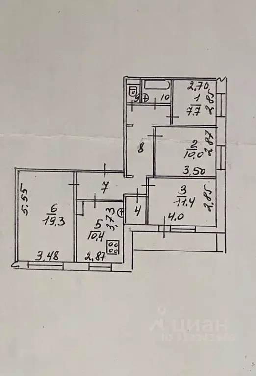 3-к кв. Омская область, Омск ул. Дмитриева, 5/4 (81.0 м) - Фото 1