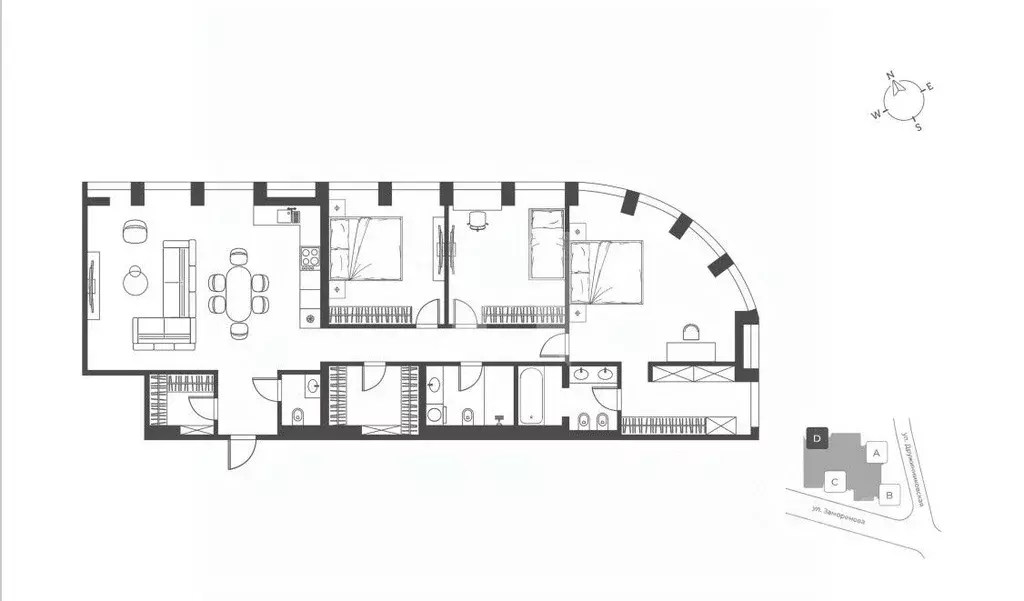 4-к кв. Москва Дружинниковская ул., 15 (139.0 м) - Фото 1