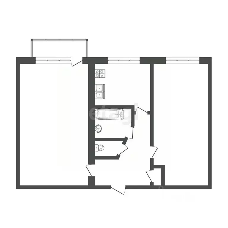 2-к кв. Мордовия, Саранск ул. Ульянова, 81 (40.7 м) - Фото 1