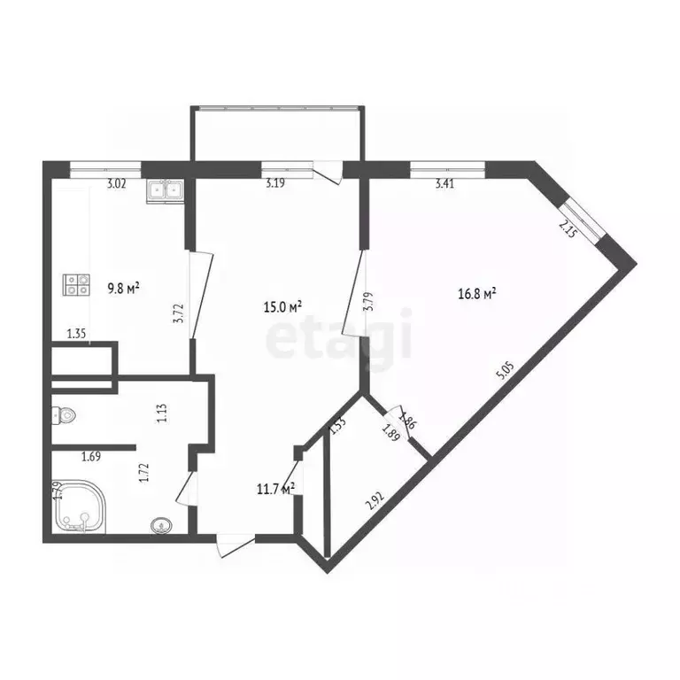 2-к кв. Московская область, Красногорск бул. Космонавтов, 4 (58.2 м) - Фото 1