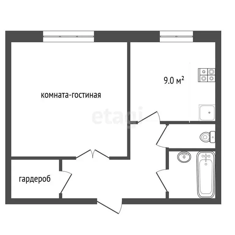 1-комнатная квартира: Копейск, проспект Славы, 32Б (43 м) - Фото 1