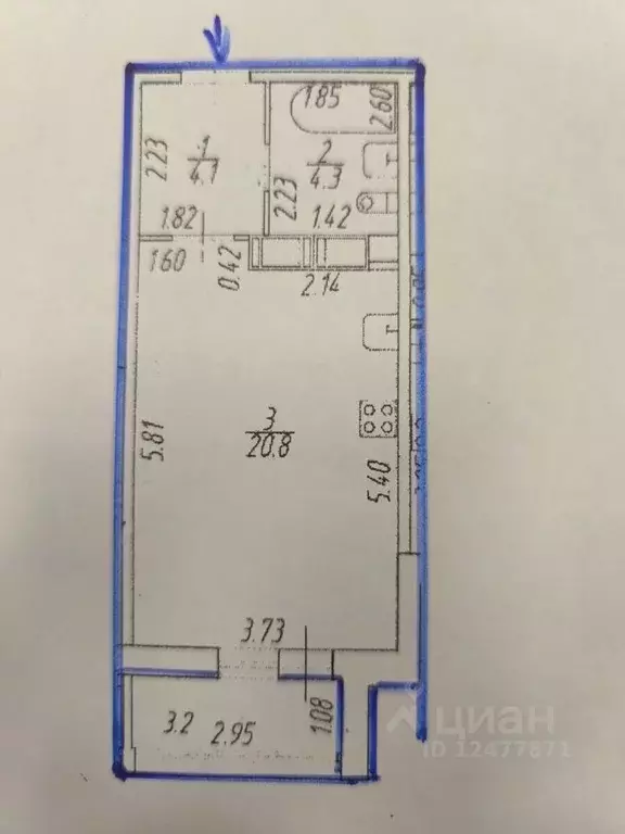 Студия Ленинградская область, Мурино Всеволожский район, просп. ... - Фото 2