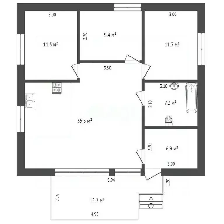 Дом в Севастополь Гранат садоводческое товарищество, 177 (84 м) - Фото 1