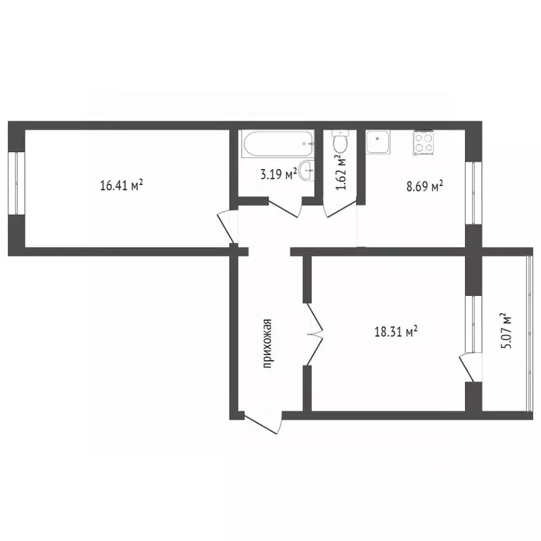 2-к кв. Челябинская область, Челябинск Звенигородская ул., 52 (56.7 м) - Фото 1