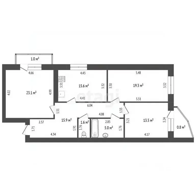 3-к кв. Мордовия, Саранск Коммунистическая ул., 62 (94.0 м) - Фото 2