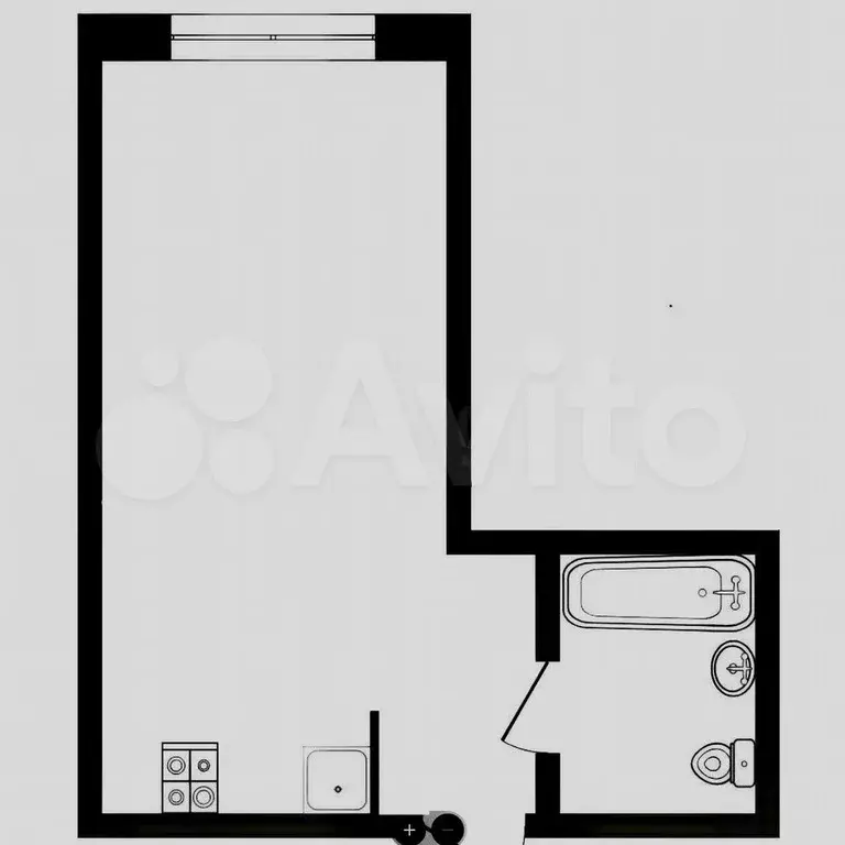Квартира-студия, 26 м, 2/4 эт. - Фото 0