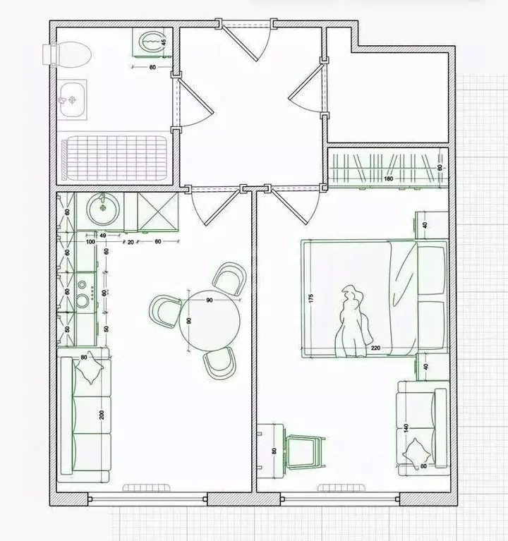 1-к кв. Татарстан, Казань ул. Новаторов, 8А (38.1 м) - Фото 1