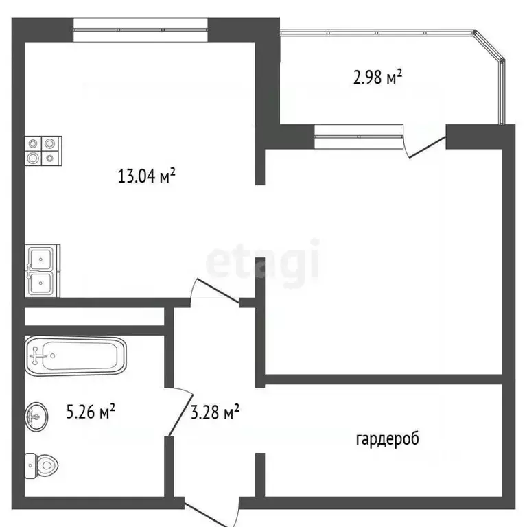 1-к кв. Тюменская область, Тюменский муниципальный округ, д. Патрушева ... - Фото 2