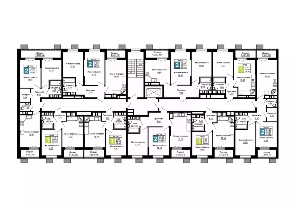 2-к кв. Адыгея, Тахтамукайский район, Яблоновский пгт  (59.2 м) - Фото 2