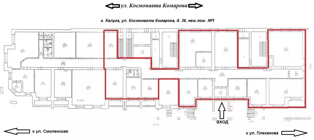 Офис в Калужская область, Калуга ул. Космонавта Комарова, 36 (342 м) - Фото 2