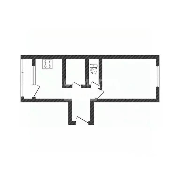 1-к кв. Липецкая область, Липецк Боевой проезд, 41А (34.9 м) - Фото 2