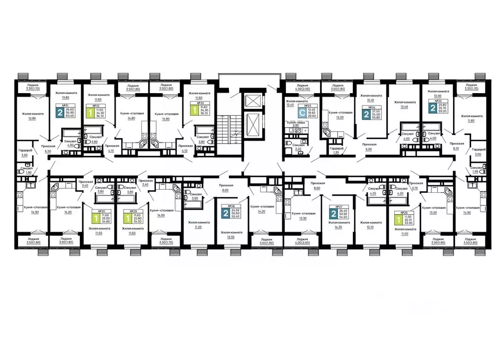 2-к кв. Адыгея, Тахтамукайский район, Яблоновский пгт  (54.5 м) - Фото 2