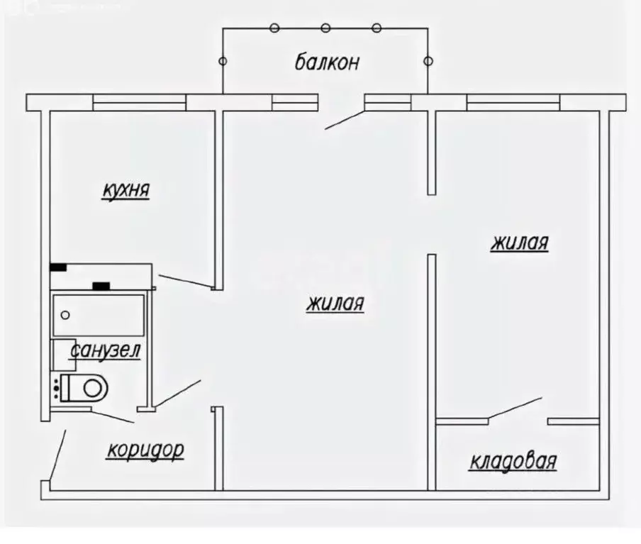 2-к кв. Татарстан, Казань ул. Сибирский Тракт, 15/2 (40.9 м) - Фото 2