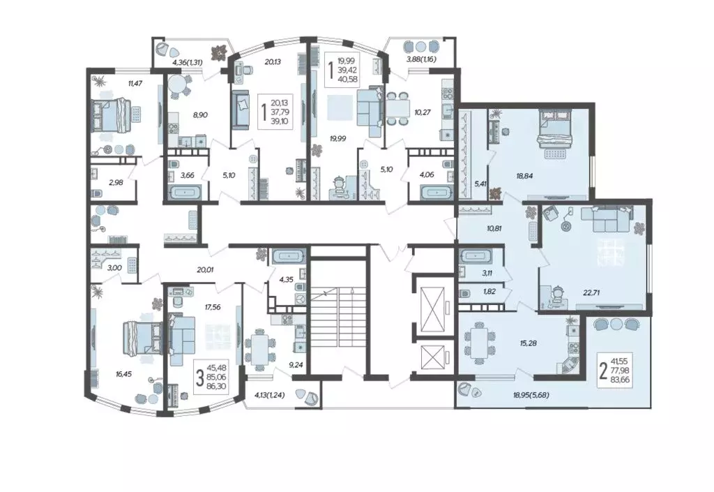 2-комнатная квартира: Краснодар, Уральская улица, 100/6 (83.21 м) - Фото 2