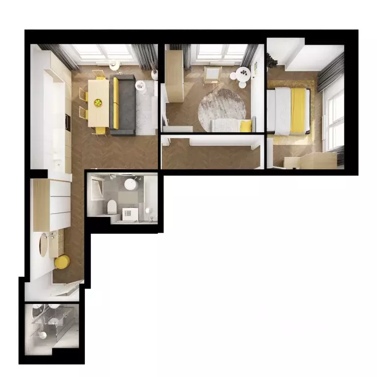 2-к кв. Нижегородская область, Нижний Новгород д. Утечино, Савин Парк ... - Фото 2