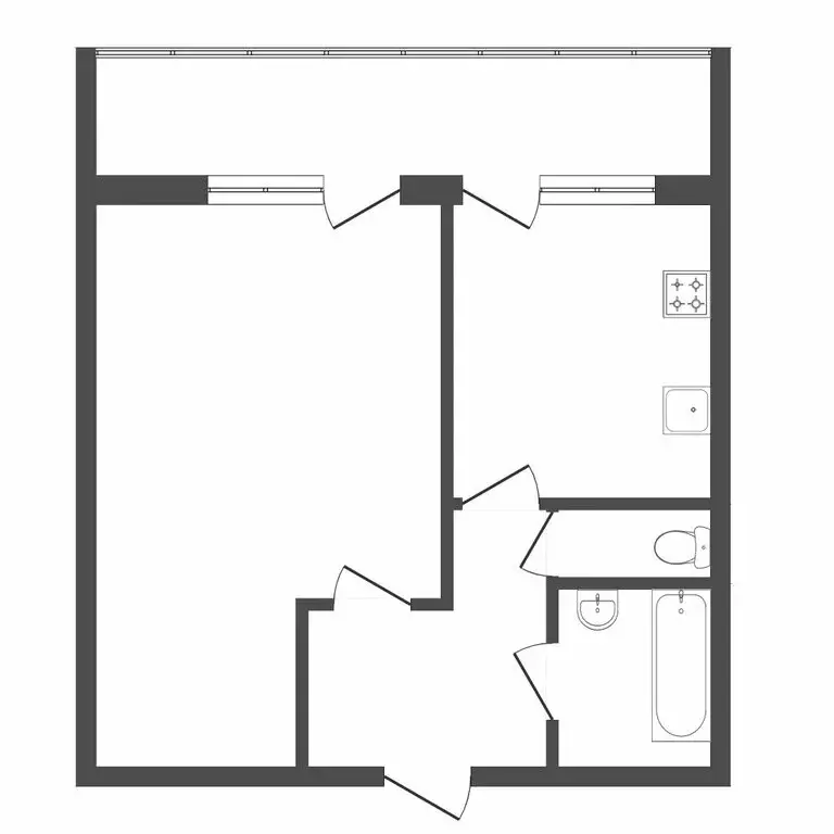 1-комнатная квартира: Тюмень, улица Мира, 27 (34.8 м) - Фото 1