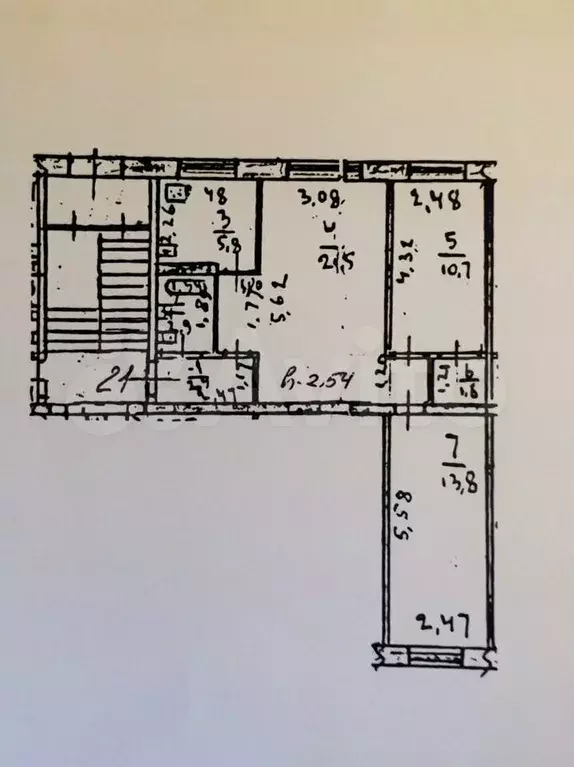 3-к. квартира, 58,2 м, 1/5 эт. - Фото 0