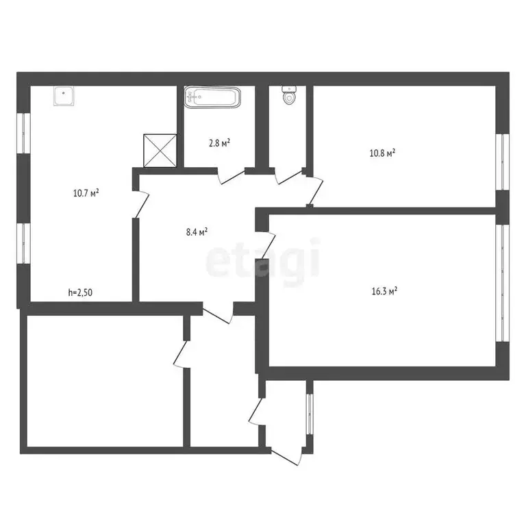 Дом в село Шубенка, улица Братьев Анискиных (47 м) - Фото 1