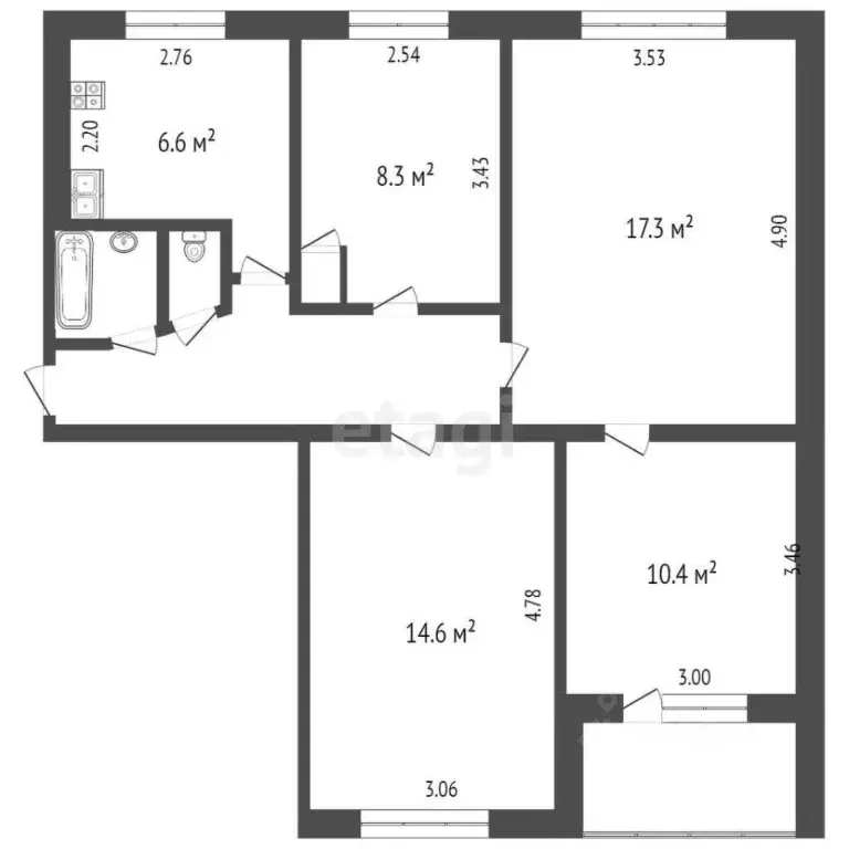 4-к кв. Владимирская область, Ковров ул. Зои Космодемьянской, 11 (69.2 ... - Фото 1