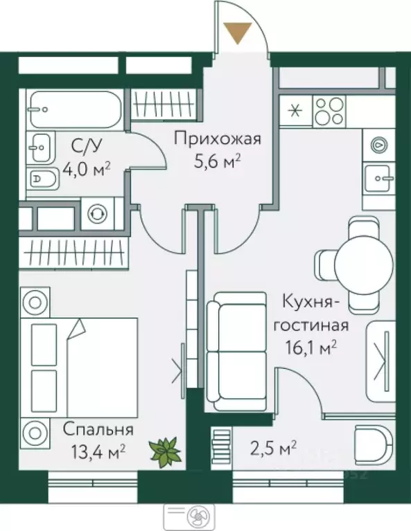 1-к кв. Волгоградская область, Волгоград Новосибирская ул., 74с1 ... - Фото 1
