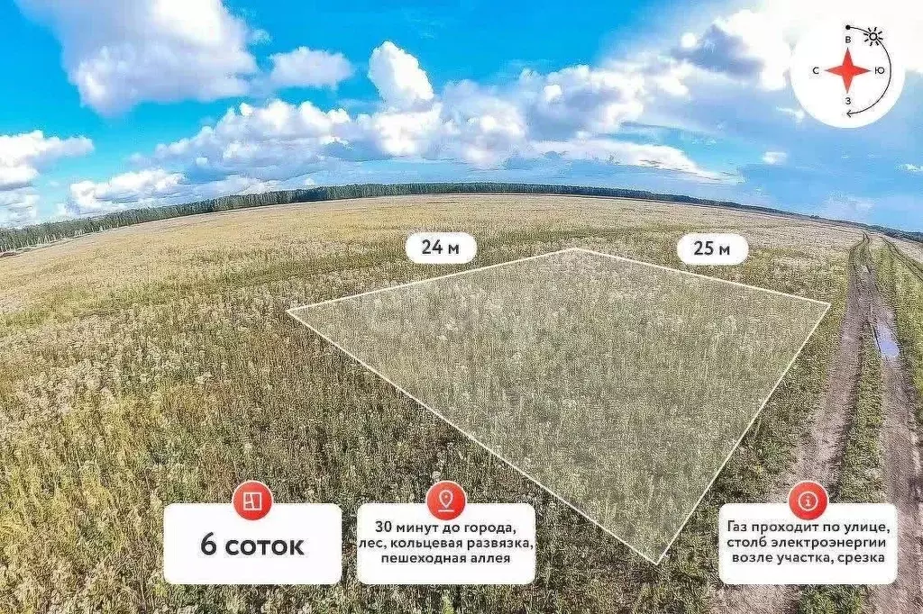 Участок в Тюменская область, Тюменский муниципальный округ, Новый кп  ... - Фото 0