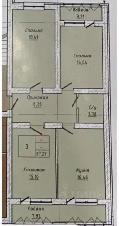 3-к кв. Кабардино-Балкария, Нальчик ул. Солнечная, 103 (87.0 м) - Фото 1