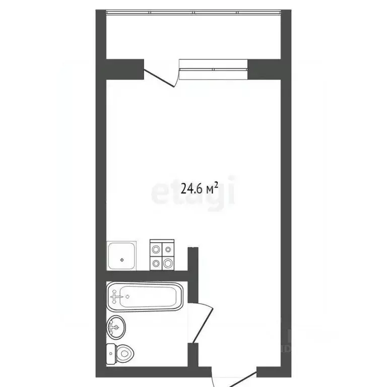 Студия Тюменская область, Тюмень Мелиораторов мкр, ул. Голышева, 4 ... - Фото 2