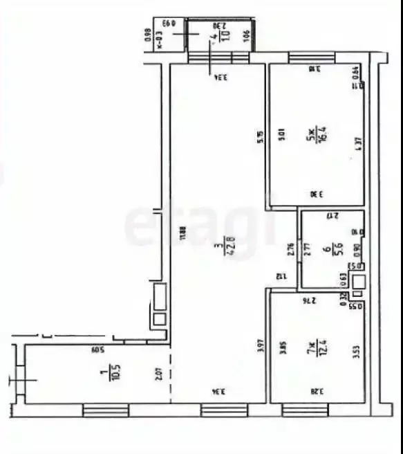 2-к кв. Калининградская область, Калининград Октябрьская ул., 12 ... - Фото 1