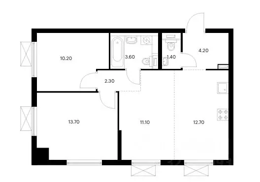 2-к кв. Московская область, Ленинский городской округ, Боброво пгт ш. ... - Фото 2
