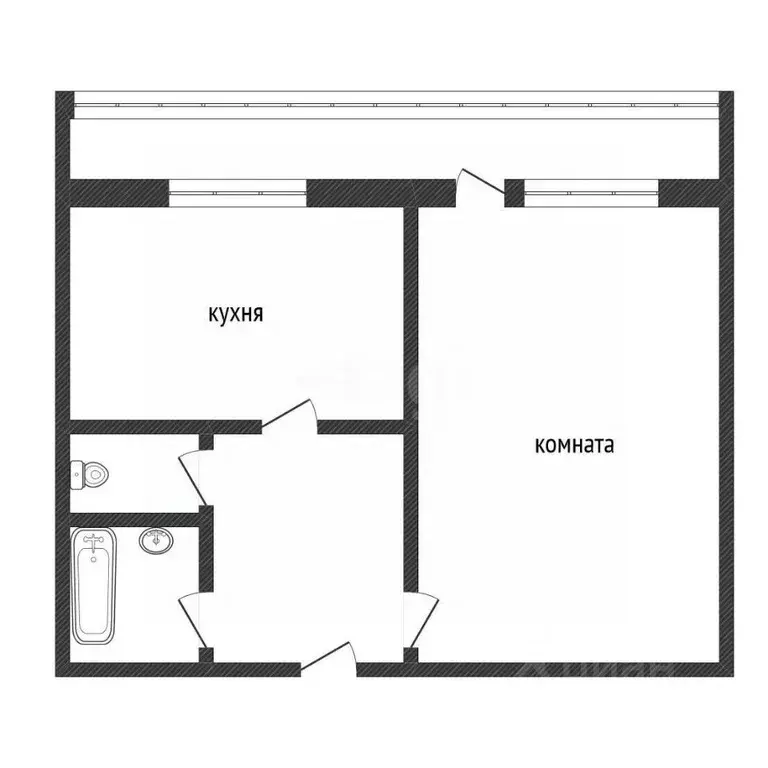 1-к кв. Ленинградская область, Киришский район, Глажевское с/пос, пос. ... - Фото 2