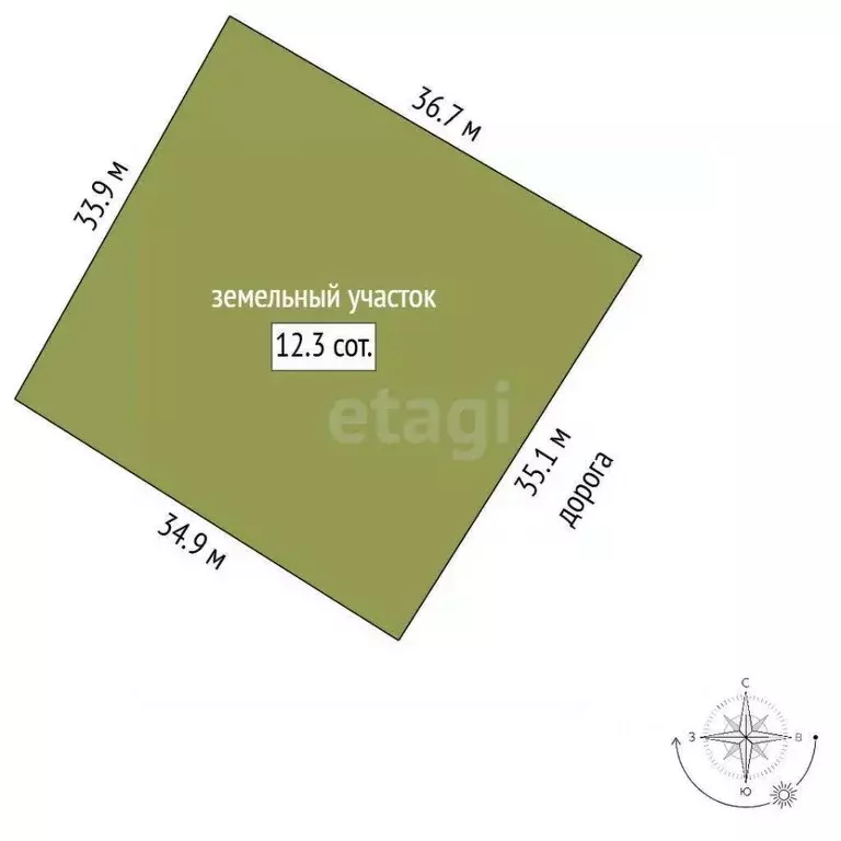 Участок в Марий Эл, Медведевский район, Азановское с/пос, с. Азаново ... - Фото 2