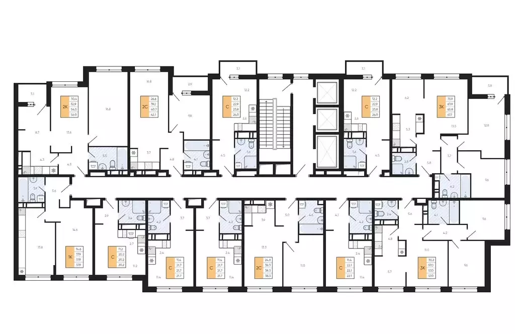 2-к кв. Приморский край, Владивосток ул. Расула Гамзатова, 7к1 (56.0 ... - Фото 1