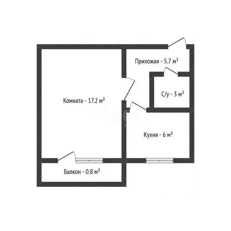 1-к кв. Татарстан, Казань Гвардейская ул., 52/2 (31.6 м) - Фото 1