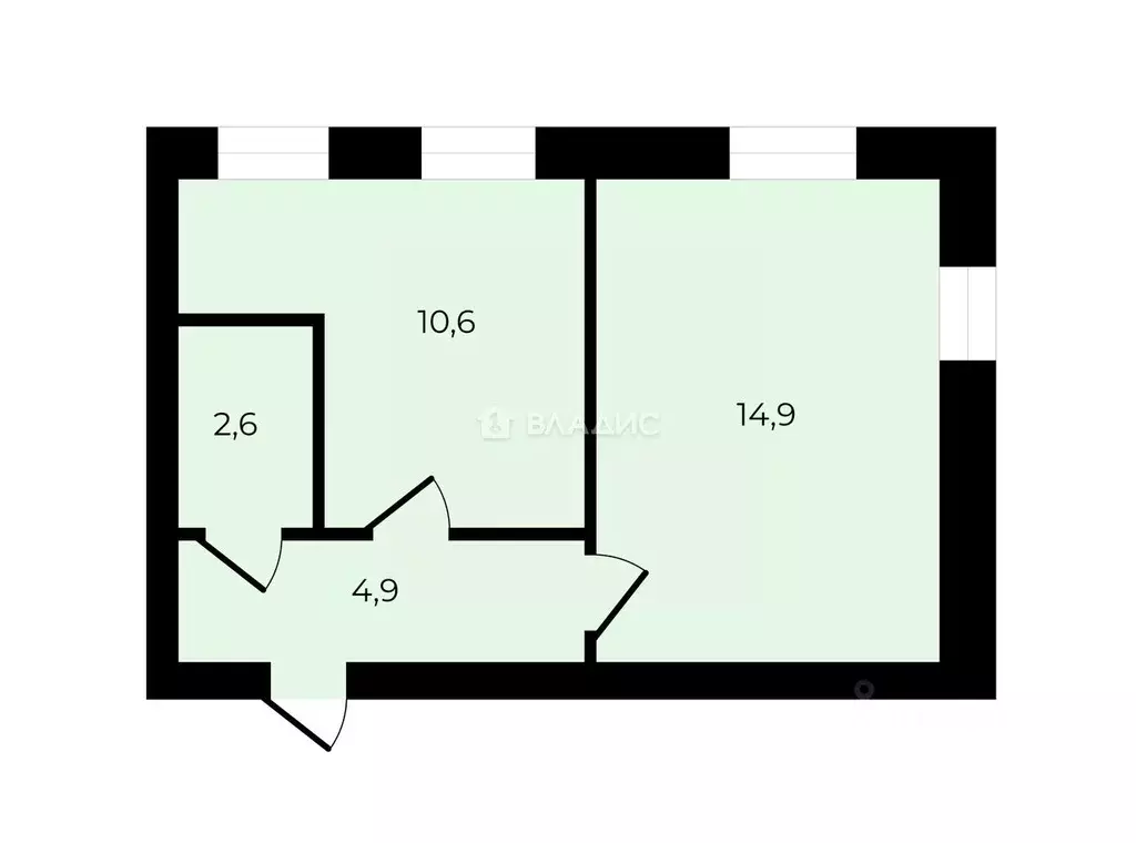 1-к кв. Нижегородская область, Семенов ул. Крупской, 18 (33.0 м) - Фото 2