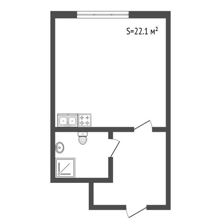 Квартира-студия: Мурино, улица Шоссе в Лаврики, 93 (22.1 м) - Фото 1