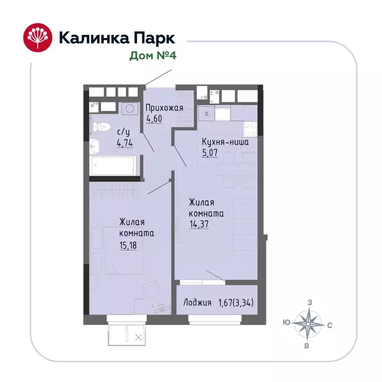 1-к кв. Удмуртия, Ижевск Восток-3 МОТ СНТ, 90 (45.28 м) - Фото 0