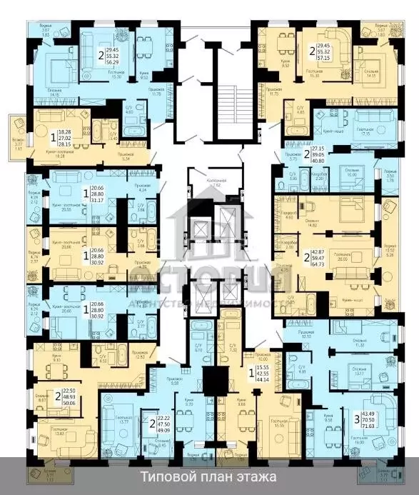 Квартира-студия: Красноярск, Дудинская улица, 2Е (31.17 м) - Фото 1