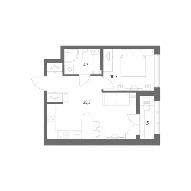 1-комнатная квартира: Новоселье, бульвар Белых Ночей, 3 (41.8 м) - Фото 1