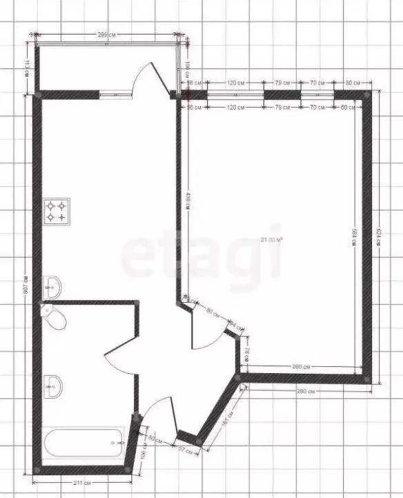 Студия Липецкая область, Липецк ул. И.В. Свиридова, 10 (35.0 м) - Фото 1