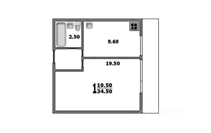 1-к кв. Москва ул. Винокурова, 12К4 (35.5 м) - Фото 2