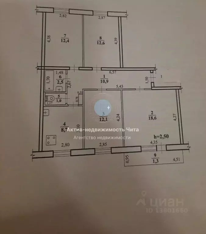 4-к кв. Забайкальский край, Чита Северный мкр, 60 (80.1 м) - Фото 2