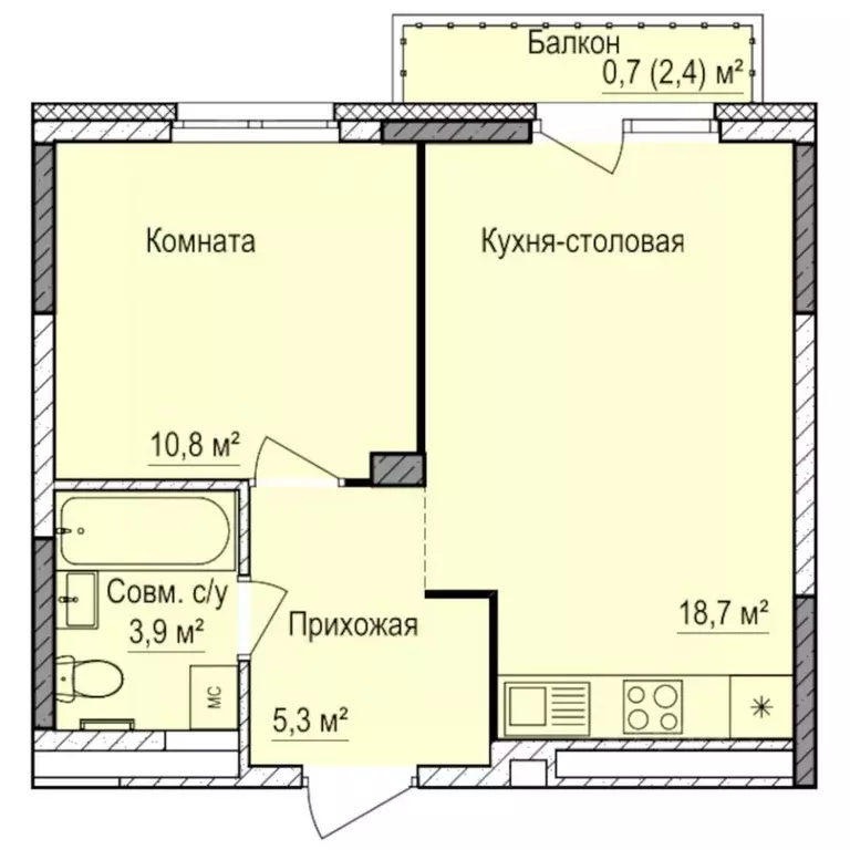 1-к кв. Удмуртия, Ижевск Буммаш жилрайон, Покровский жилой комплекс ... - Фото 1