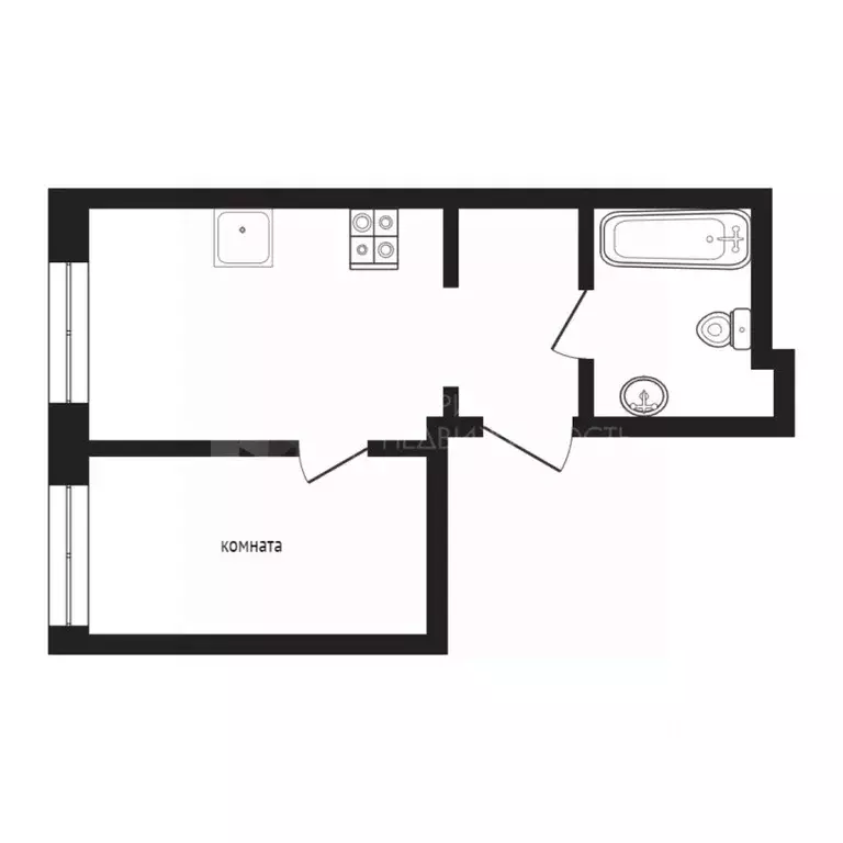 1-к кв. Тюменская область, Тюмень Новгородская ул., 9А (25.1 м) - Фото 2