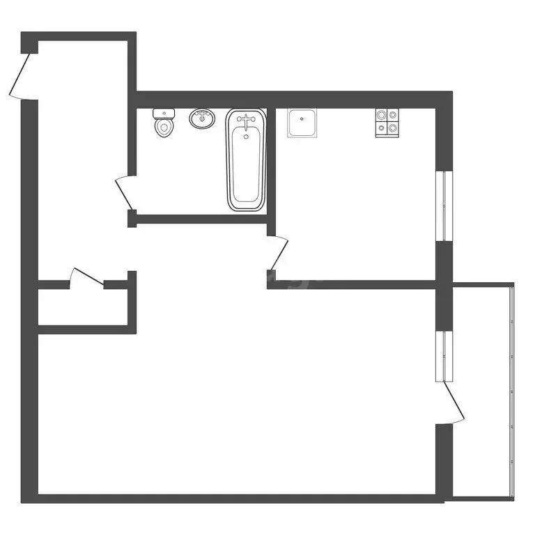 1-комнатная квартира: Тула, проспект Ленина, 157 (34.8 м) - Фото 1