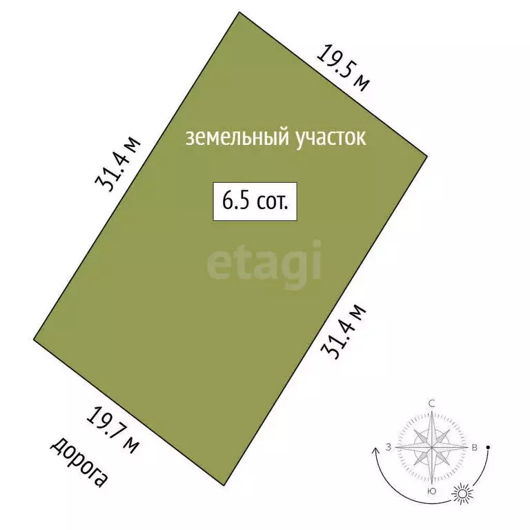 Участок в Отрадовский сельсовет, СНТ Ландыш (6.5 м) - Фото 1