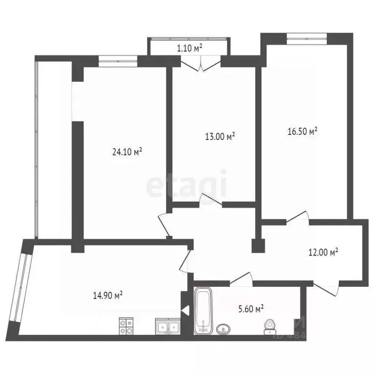 3-к кв. Краснодарский край, Геленджик Курортная ул., 14Бк1 (86.1 м) - Фото 1